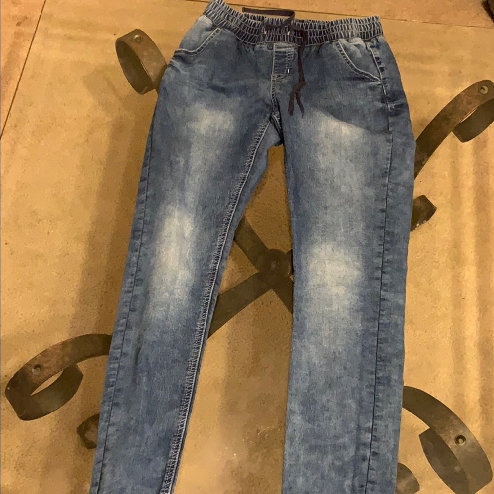 Denim joggers